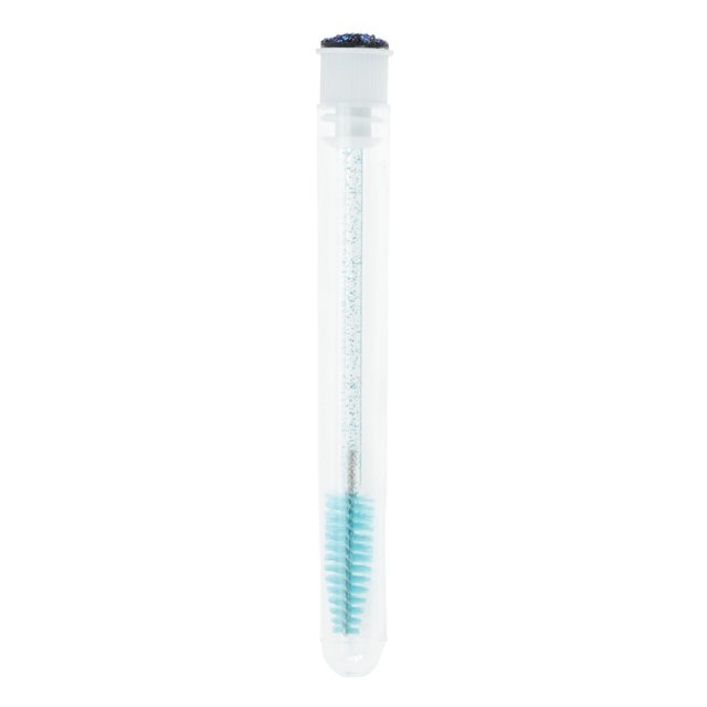 Unique Bargains 1 Pc Reusable Eyelash Brush for Vacation Deep Blue Plastic Nylon