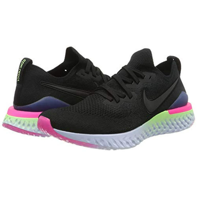 Mens Nike Epic React Flyknit 2 Pixel Black Sapphire Lime Blast