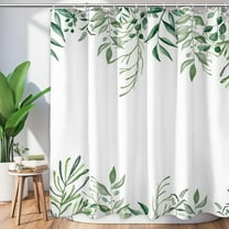 Autumn Forest Waterfall Shower Curtain - Fall Scenic Jungle Natural Scenery, Seasonal Landscape Tree River Stone, Polyester Fabric Bathroom Decor Set with Hooks, Adds a Warm and Cozy Touch to Your Bat