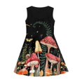 thumbnail image 3 of Renewold Aesthetic Tank Dress for Girls Mushroom Butterfly Sleeveless Party Dresses Kids Twirl T-shirt Dress Home School Outdoor Playwear Size 5-6Y, 3 of 5