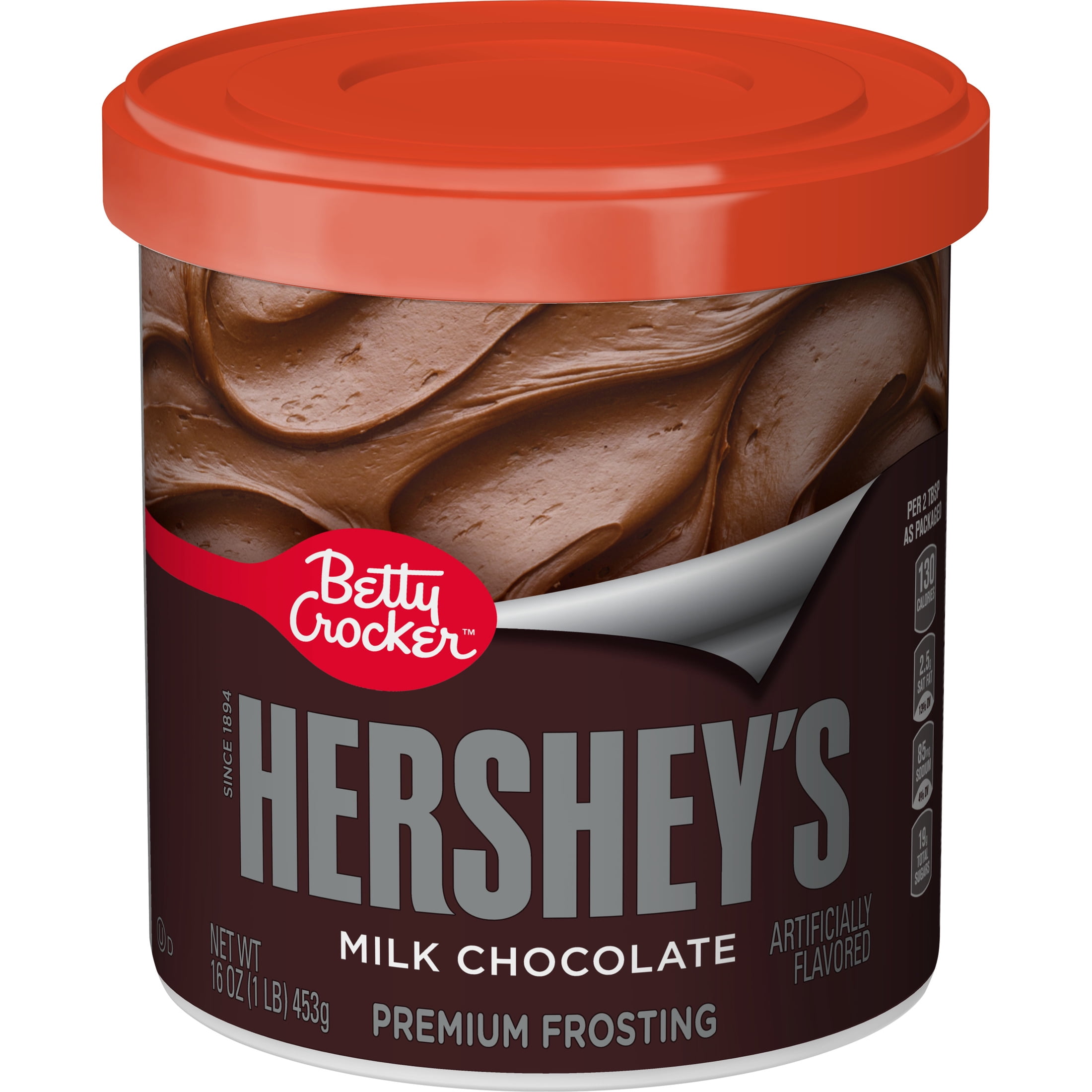 (2 pack) Betty Crocker HERSHEY'S Milk Chocolate Frosting, Gluten Free, 16 oz