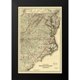 thumbnail image 2 of Colton 11x14 Black Modern Framed Museum Art Print Titled - Norfolk, Wilmington and Charleston Railroad 1891, 2 of 5