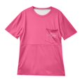 thumbnail image 5 of Gelikeya Women's Nursing Tops for Breastfeeding Short Sleeves Casual Nursing Shirts with Zipper Pregnancy Mama Clothes Hot Pink, Size XXL, 5 of 5