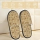 thumbnail image 2 of Fotbe Brown Flowers Pantuflas Peludas para Mujer con Estampado, Zapatillas de Peluche, Zapatos de Invierno para Casa, Uso Interior y Exterior-Medium, 2 of 8