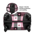 thumbnail image 3 of Goofa Heart Plaid Pattern Luggage Covers For Suitcase,Suitcase Cover Protector Fit 18-32 Inch Luggage-, 3 of 9