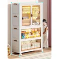thumbnail image 4 of Armarios para dormitorio de bebé, armario, contenedores plegables para ropa, armarios visuales transparentes, estante organizador de ropa con soporte de carga estable, 4 of 4
