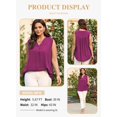 thumbnail image 3 of Camiseta sin mangas Eytino para mujer, talla grande, verano, cuello en V, 4 veces, violeta, 3 of 6