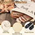 thumbnail image 3 of AEVXKHI 2PCS Portable Sourdough Bread Bags, Practical Cotton Beeswax Bags, Sourdough Bread Bags for Homemade Bread Keeping Fresh, 3 of 10