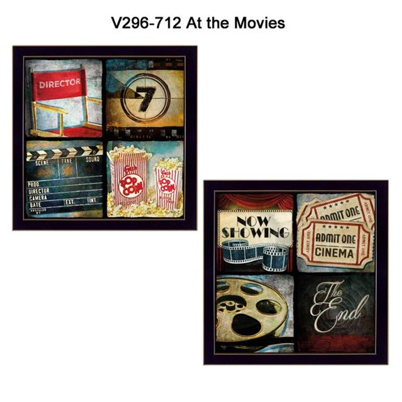 "At The Movies" Collection By Mollie B., Printed Wall Art, Black Frame