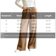 thumbnail image 4 of Lumtrix Women's Y2k Striped Side Baggy Pants Drawstring Elastic Waist Wide Leg Track Pants Streetwear Quick Dry Trousers Dark Green L, 4 of 6