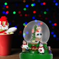 thumbnail image 3 of Bola de cristal de Navidad Estatuilla de bebé de nieve luminosa Bola de nieve Bola de cristal decorativa de Navidad de la suerte Adorno de escritorio con soporte de riendas para regalo de cu JFHHH pequeña, 3 of 5