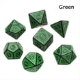 thumbnail image 2 of Verde 7 Piezas para TRPG DND Juego de Dados Acrílico de Múltiples Caras 7 Troqueles D4-D20 Juego de Mesa de Dados Poliédricos Mesa de Matemáticas, 2 of 5