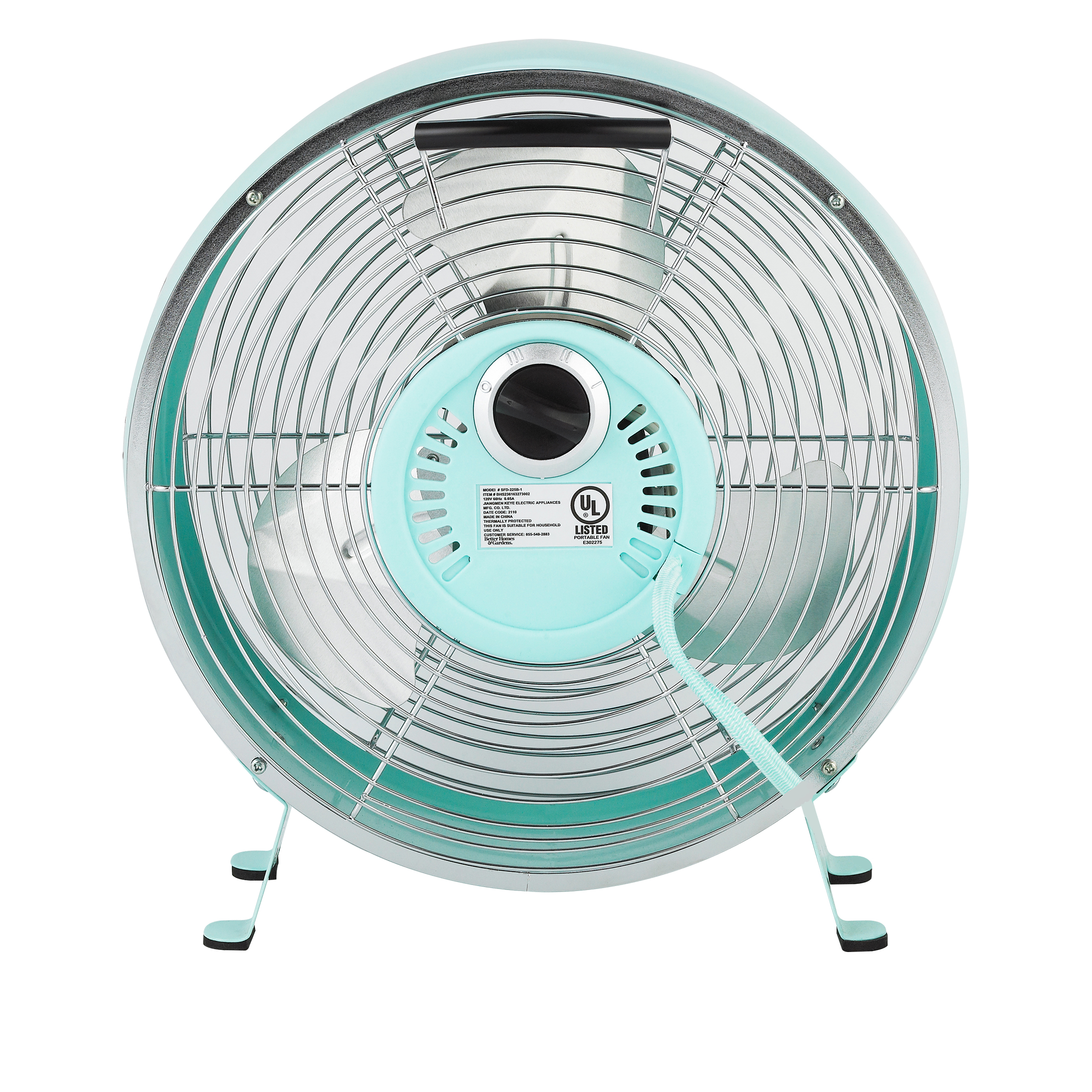 Better Homes & Gardens 9" 3-Speed Mint Retro New Drum Table Fan