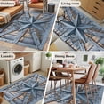 thumbnail image 6 of Texas Star Vintage Area Rug 4'x6', Navy Blue Berry Wooden Retro Washable Non-Slip Rugs, Low Pile Large Carpet for Living Room Bedroom Dining Room Kitchen Office Indoor Mat, 6 of 9