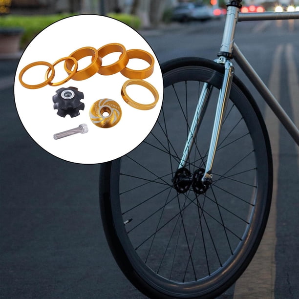 Espaciador De Auriculares De Bicicleta Macarena Aleación De Aluminio Conjuntos De Nueces