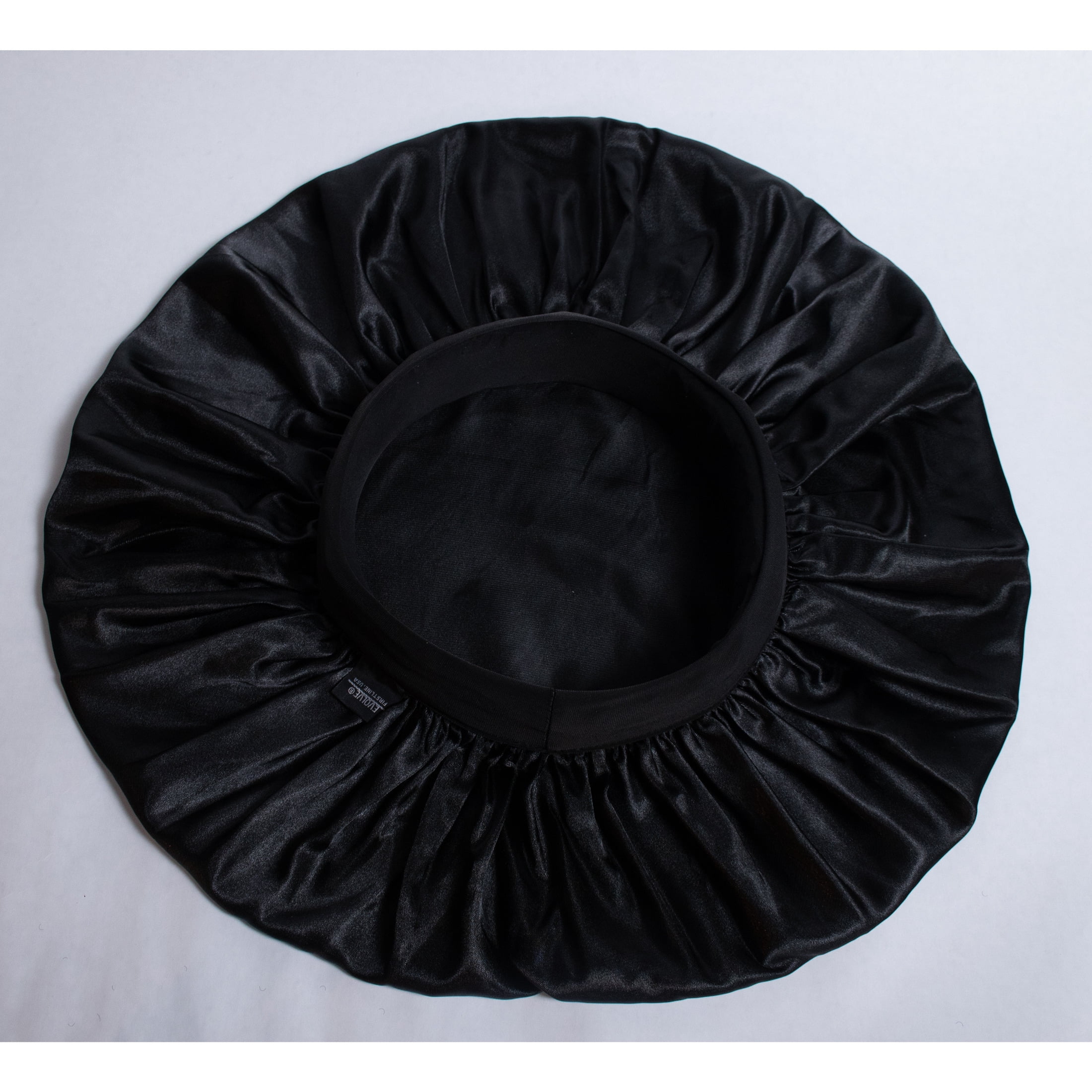 Evolve Jumbo Satin Bonnet, Black
