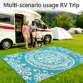 thumbnail image 6 of ORGOWEL Outdoor Rug Boho Floral Plastic Straw Waterproof Reversible Foldable Large Carpet 8×10ft for Patio Balcony Pool Backyard Camping Picnic, 6 of 11