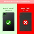 thumbnail image 3 of Hoibon Compatible With Revvl Tab 5G Case,T-Mobile Revvl Tab 5G 2023 Released 10.36 inch Hybrid Shockproof Protective Kids Firendly Case Built in Stand Shoulder Strap for Revvl Tab 5G 2023 -2*NavyGreen, 3 of 7