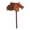 thumbnail image 2 of Lipstore Stick Horse Handcrafted Pretend Play Neighing Galloping Sounds with Sound brown, 2 of 8