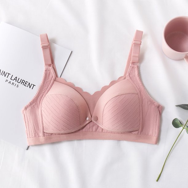 Women Spring and Summer Thin Cotton Bra Thread No Steel Ring Nursing ...