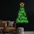 thumbnail image 3 of Glowneon We Wish You A Merry Christmas Neon Sign, We Wish You A Merry Christmas LED Sign, 3 of 5