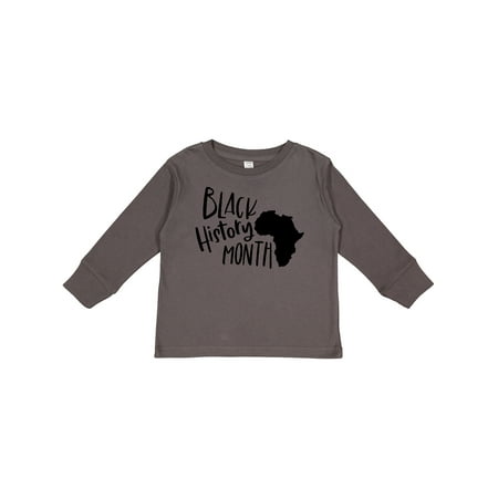 

Inktastic Black History Month Africa Boys or Girls Long Sleeve Toddler T-Shirt