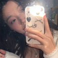 thumbnail image 4 of Funda con colgante de corazón de amor de Corea, carcasa transparente de epoxi, 3D, plata, Bowknot, Iphone 15, 14, 13, 12, 11 Pro, XS, Max, MiNi Plus, X, XR, Girl, 4 of 5