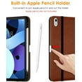 thumbnail image 3 of DTTO iPad Air 5th/4th Case, Premium Leather Business Folio Stand Cover with Built-in Apple Pencil Holder - Auto Wake/Sleep and Multiple Viewing Angles for iPad 10.9 Inch 2020/2022, Brown, 3 of 7