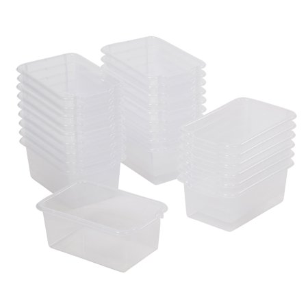 ecr4kids scoop front storage bins  clear  25-piece