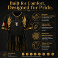thumbnail image 4 of Mexico Soccer Jersey Men - Aztec Mayan Calendar Mexican Flag Football Shirt, Black T-Shirt for Fans Sports, 4 of 12