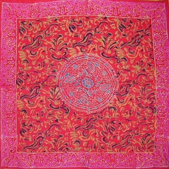 Sanganeer Block Print Cotton Table Napkin 18" x 18" Red