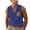 Blue#men cotton workout tank tops, variant on Cotton Linen Gym Tank Tops for Men Color Block Sleeveless Henley Muscle Tees Button Pocket Running Workout Shirts White,XXL