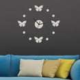 thumbnail image 2 of Reloj de pared grande 3D plateado silencioso sin marco Vhermosa, 2 of 6