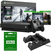 Microsoft Xbox One X Metro Saga Bundle with Charging Dock & Live 3 Month Gold Membership