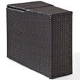 thumbnail image 1 of Crosley Catalina Wicker Patio Arm End Table in Brown, 1 of 6