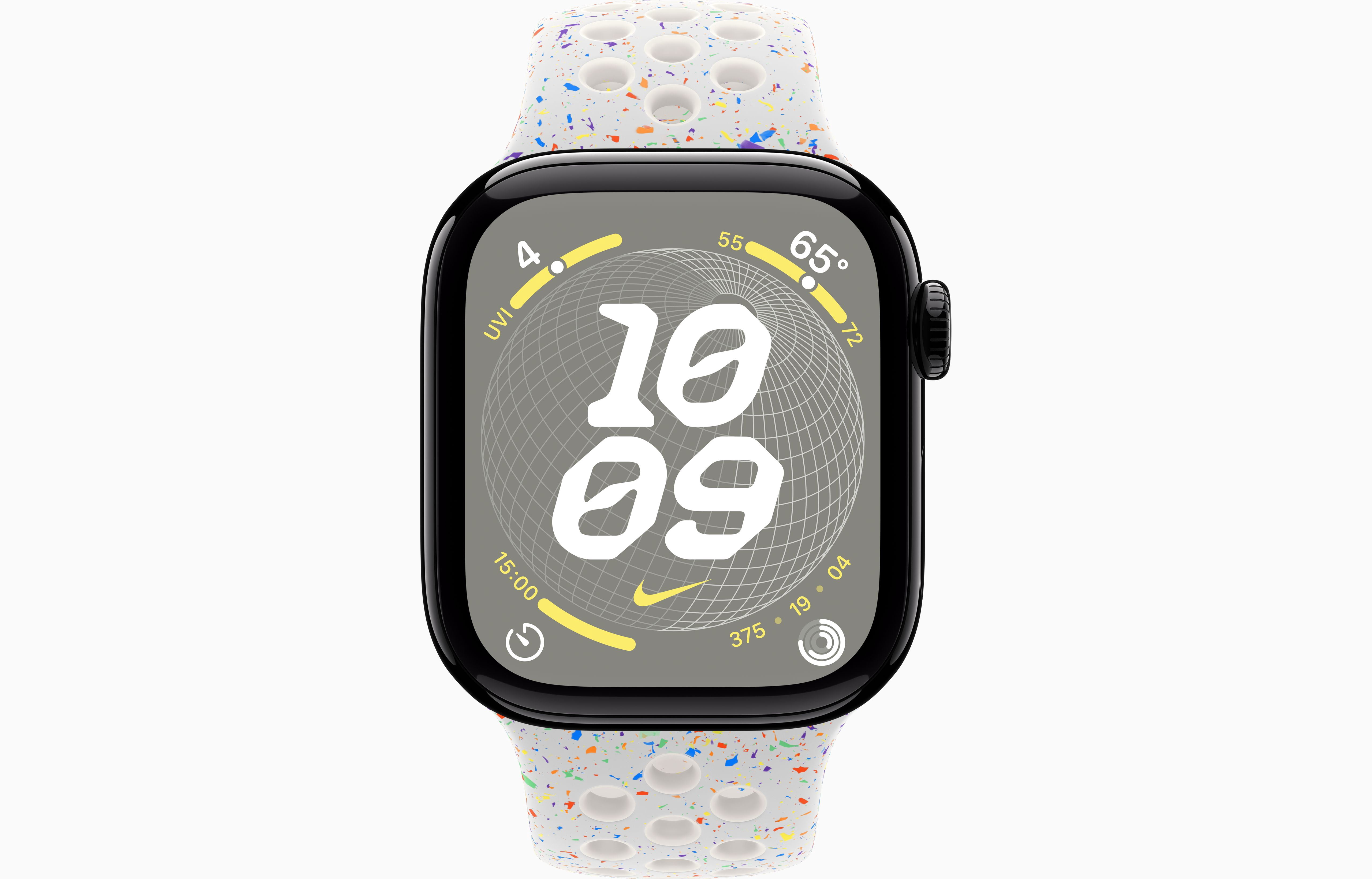 Apple Watch Series 10 GPS 46MM Jet Black Aluminum Case with Pure Platinum Nike Sport Band