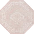 thumbnail image 1 of Unique Loom Outdoor Traditional Flatweave Rug 7' 10 x 7' 10 Octagon Pink/Ivory, 1 of 1