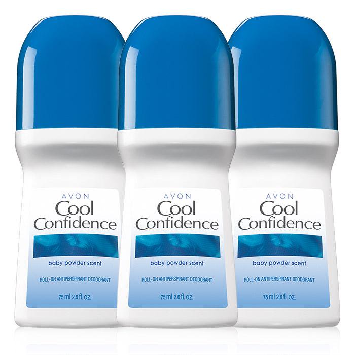Avon Cool Confidence Deodorant 2.6 oz./75ml RollOn Antiperspirant