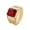Red, variant on Jewelry Golden Dragon And Phoenix Gemstone Titanium Steel Ring