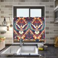 thumbnail image 4 of Yayeee Kitchen Curtains Tier Pair Light Filtering 27"x36" Rod Pocket Short Cafe Window Panel, Beige Geometric Eagle, 4 of 7