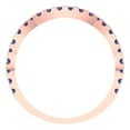 thumbnail image 5 of 0.36 ctw Wedding Band for Women - 18K Rose Gold Simulated Tanzanite Stackable Eternity Ring, 5 of 6