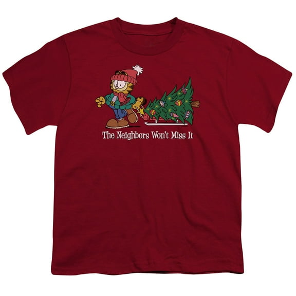 Garfield Wont Miss It S/S Youth 18/1 T-Shirt Cardinal