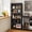 A-Black, variant on FIAKOA 71” Tall 5-Tier Bookcase Set of 2, Wooden Freestanding Display Bookshelf with Adjustable Shelves for Home Office Bedroom, White