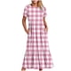 thumbnail image 1 of Vestido de Manga Corta para Mujeres Vestido de Verano de Cuello Redondo Impreso, Poliéster de Tamaño Verdadero Diario Y Vestido de Fiesta, 1 of 4