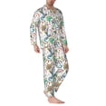 thumbnail image 2 of KLL Fairy Flower Sleepwear Mens Flannel Pajamas,Long Cotton Pj Set, 2 of 7