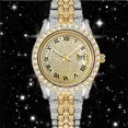 thumbnail image 4 of Reloj De Pulsera De Moda Con Fecha Y Diamantes Para Hombre Correa Watch + Gold Bracelet, 4 of 8