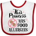 thumbnail image 3 of Inktastic This Princess Has Food Allergies with Peanut Girls Baby Bib, 3 of 4
