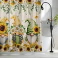 thumbnail image 2 of Spring Gnomes Shower Curtain Set, Waterproof Shower Curtains for Bathroom, Retro Botanical Flowers Leaves Butterfly Washable Fabric Cloth Bath Curtain for Bathtub Decoration with Hooks 54x78 Inches, 2 of 9