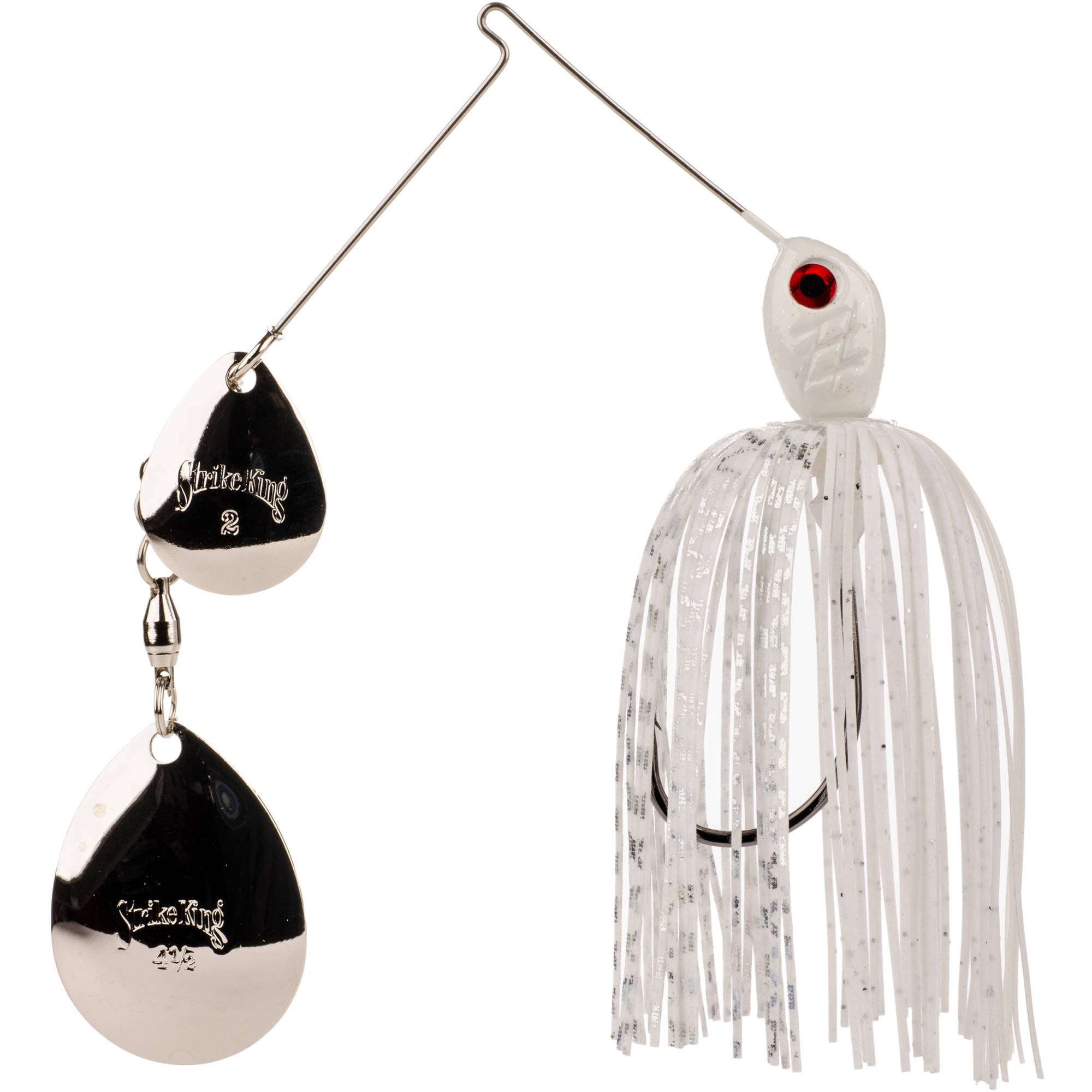 (2 pack) Strike King Premier Pro-Model 3/8 oz Spinnerbait Lure Colorado/Colorado White Shiner