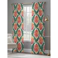 thumbnail image 4 of Spring Botanical Sheer Curtains 96 Inch Length 2 Panels Set, Abstract Watercolor Fruits Leaf Plant Voile Window Treatment Semi Sheer Long Curtains Drapes for Bedroom/Living Room/Kitchen 52"x96"x2, 4 of 7